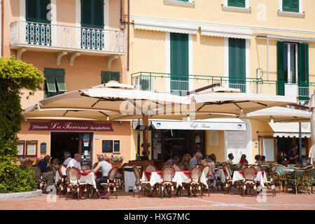 Europe, Italy, Tuscany, Elba Island, Porto Azzurro village, historical houses Stock Photo