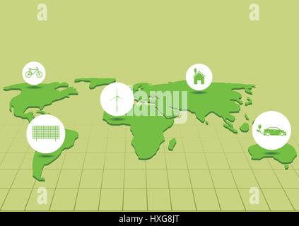 Green earth concept Stock Vector