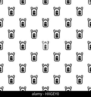 Backpack pattern, simple style Stock Vector