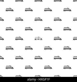 Ambulance car pattern, simple style Stock Vector