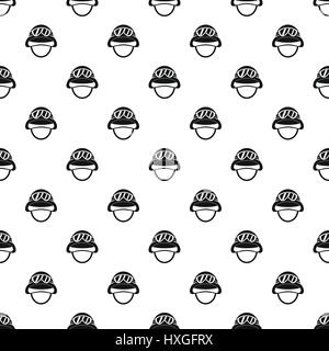 Helmet with goggles pattern, simple style Stock Vector