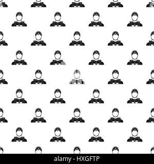 Fighter pilot pattern, simple style Stock Vector
