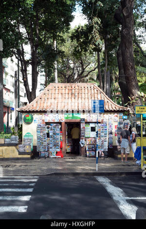 Newsagent postcard and lottery sales shop in Funchal Madeira Stock Photo