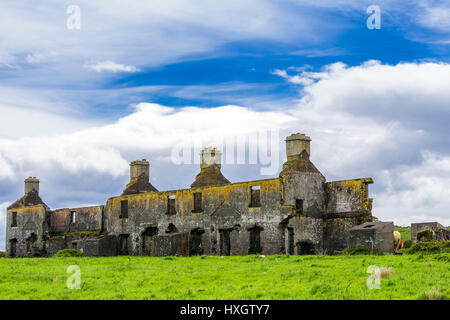 ruin nearby Ballinskelligs, Iveragh peninsula, County Kerry, Ireland Stock Photo