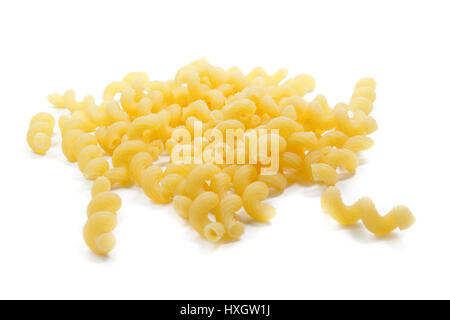 italian pasta portion isolated on white background Stock Photo