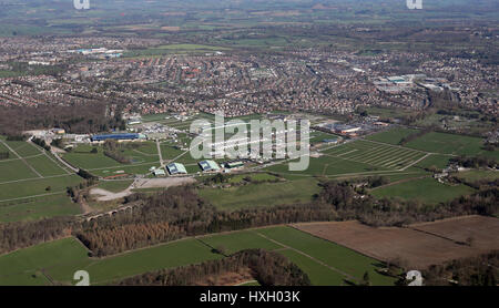 aerial view of Harrogate Showground, home of The Yorkshire Show, UK Stock Photo