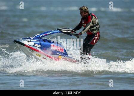 JET SKI SOUTH BAY SCARBOROUGH SOUTH BAY SCARBOROUGH NORTH YORKSHIRE ENGLAND 02 June 2007 Stock Photo