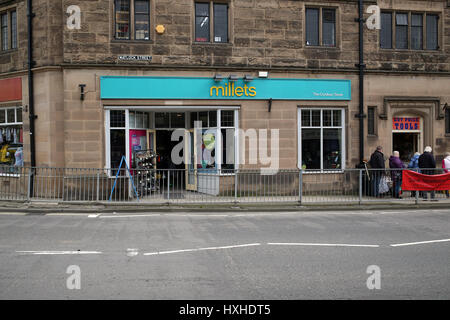 Millets outdoor and camping retailer Bakewell town Derbyshire Stock Photo