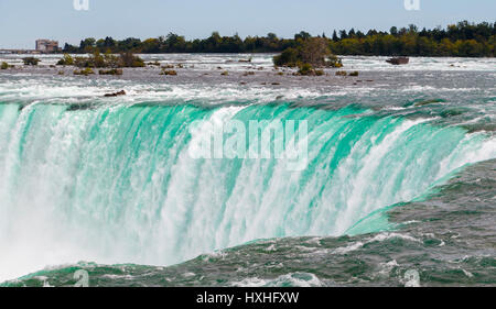 The turquoise coloured waters of Horseshoe Falls at Niagara, Ontario, Canada. Stock Photo