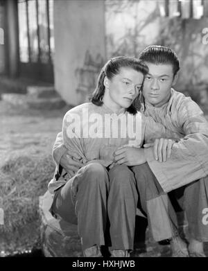 TURHAN BEY, KATHARINE HEPBURN, DRAGON SEED, 1944 Stock Photo