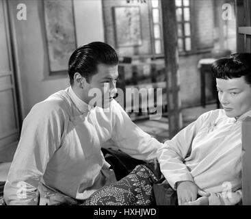 TURHAN BEY, KATHARINE HEPBURN, DRAGON SEED, 1944 Stock Photo