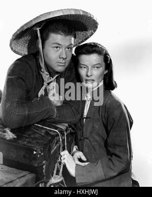 TURHAN BEY, KATHARINE HEPBURN, DRAGON SEED, 1944 Stock Photo