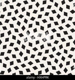 Trendy Texture With Scattered Geometric Shapes. Vector Seamless Pattern. Stock Vector