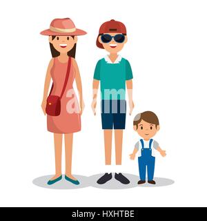 family vacations avatars icon Stock Vector