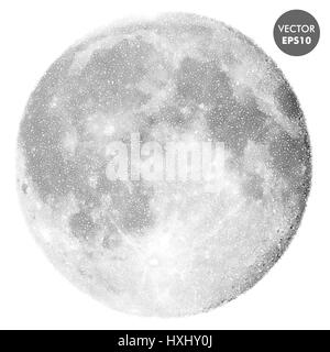 Moon vector illustration. Space abstract background. Stock Vector