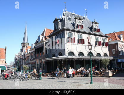 De Waag (1609, Hendrick de Keyser), former weighing house in the  city centre of Hoorn, North Holland, Netherlands. Now a tavern (Grand Café) Stock Photo