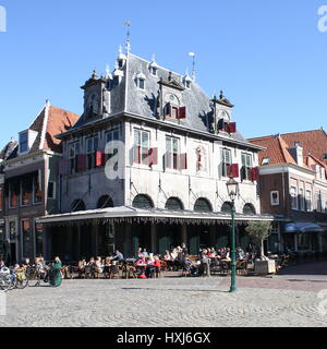 De Waag (1609, Hendrick de Keyser), former weighing house in the  city centre of Hoorn, North Holland, Netherlands. Now a tavern (Grand Café) Stock Photo