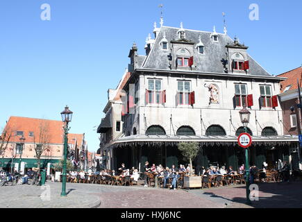 De Waag (1609, Hendrick de Keyser), former weighing house in the  city centre of Hoorn, North Holland, Netherlands. Now a tavern (Grand Café) Stock Photo