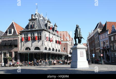 De Waag (1609, Hendrick de Keyser), former weighing house in the  city centre of Hoorn, North Holland, Netherlands. Now a tavern (Grand Café) Stock Photo