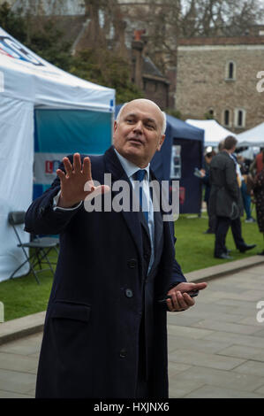 London, UK. 29th Mar, 2017. Iain Duncan Smith outside the Houses of Parliament on day of Article 50 withdrawing the UK from the EU sent to Brussels. Credit: JOHNNY ARMSTEAD/Alamy Live News Stock Photo