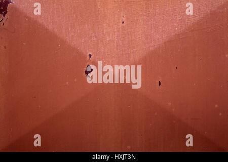 Details of metal doors, one part of it, texture of a rusty metal. Stock Photo