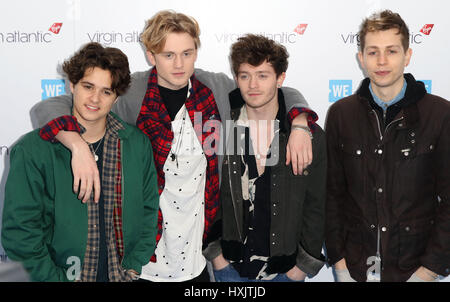 Mar 22, 2017 - Bradley Simpson, James McVey, Tristan Evans and Connor Ball of The Vamps attending WE Day 2017, SSE Wembley Arena in London, England, U Stock Photo