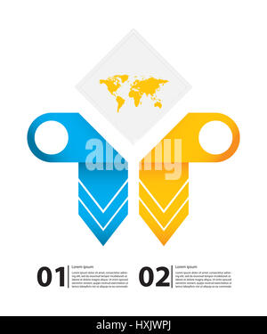 Vector infographic template with special origami elements.Business banner with colored arrows. Stock Photo