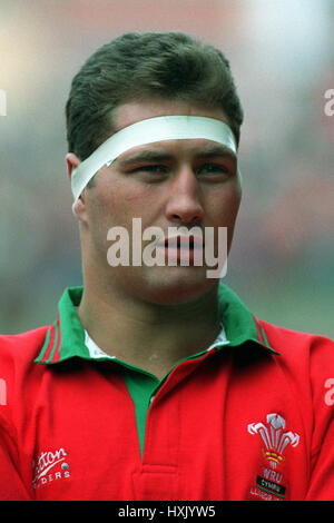 EMYR LEWIS WALES & LLANELLI RU 11 February 1993 Stock Photo