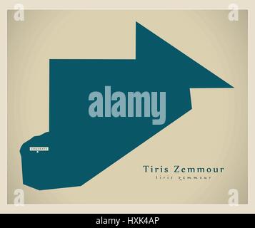 Modern Map - Tiris Zemmour MR Stock Vector