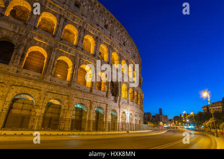 Rome Colosseum (Roma Coliseum) at night, Rome, Italy Stock Photo