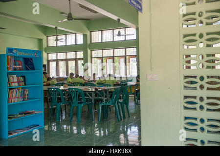 Students study by themselves at a Classroom in Phuket, Thailand. 08-Mar-2017 Stock Photo