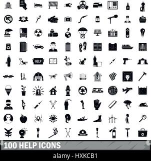 100 help icons set black Stock Vector Image & Art - Alamy