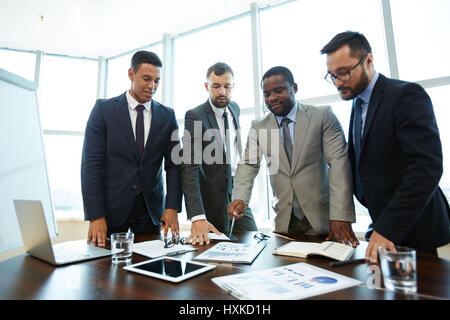 Working Process in Meeting Room Stock Photo