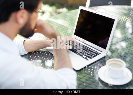 Financial manager wrapped up in work Stock Photo