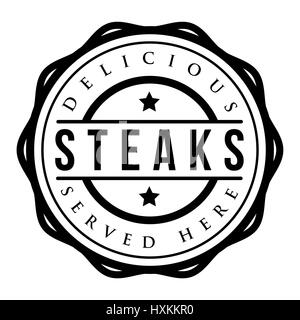 Steak vintage stamp vector Stock Vector