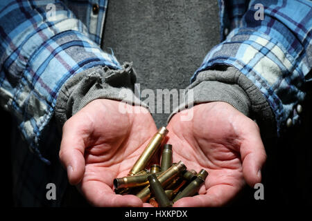 sleeves weapon in a hands Stock Photo