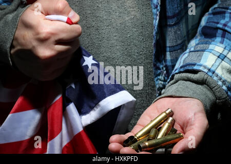 sleeves weapon in a hands Stock Photo