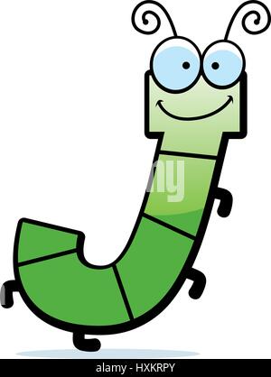 A cartoon illustration of the letter J with an insect theme. Stock Vector