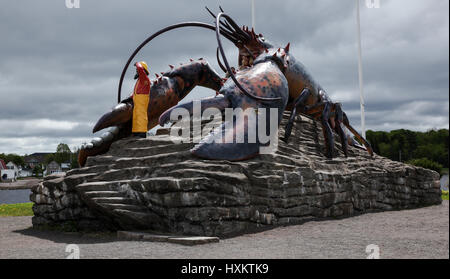 Wolrd's Biggest Lobster Sculpture, Shediac, New Brunswick Stock Photo