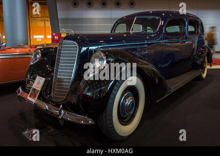 STUTTGART, GERMANY - MARCH 02, 2017: Luxury car Lincoln Model K, 1937. Europe's greatest classic car exhibition 'RETRO CLASSICS' Stock Photo