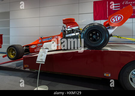 STUTTGART, GERMANY - MARCH 02, 2017: Racing car March 73A F5000, 1973. Europe's greatest classic car exhibition 'RETRO CLASSICS' Stock Photo