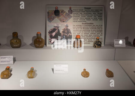 Exhibits in the National Museum of Mongolia, Ulaanbaatar. Stock Photo