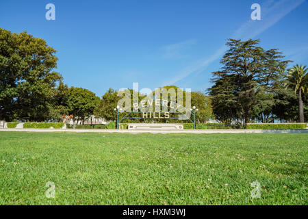 Beverly Hills, MAR 24: Beverly Hills Sign on MAR 24, 2017 at Beverly Gardens Park, Los Angeles, California Stock Photo