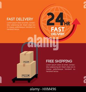 fast delivery service icons Stock Vector