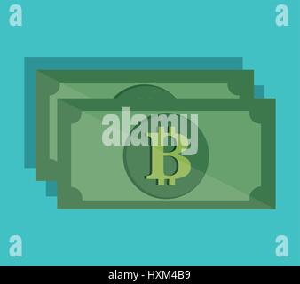 bitcoins trading flat icons Stock Vector