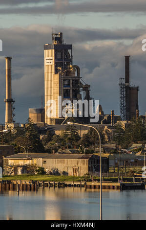 Port Adelaide is Adelaide's main Port and wharf area and is full of historic buildings and industrial services for the city Stock Photo