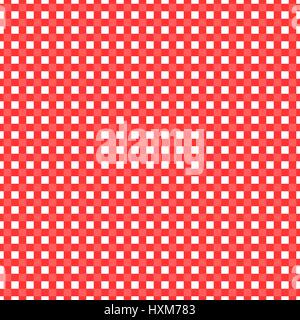Red and white gingham background with fabric texture, suitable for designs Stock Vector