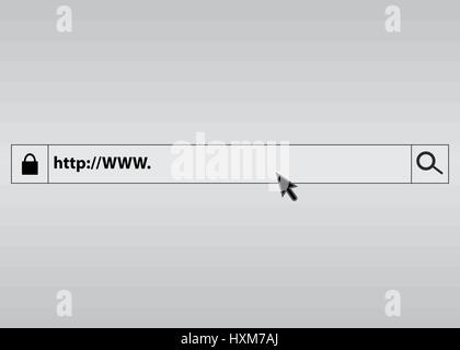 Search bar in the browser. Web link form background Stock Vector