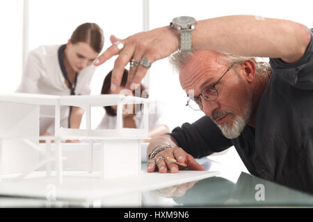 Architects working in office Stock Photo