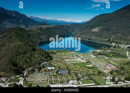 Lake Levico, Lago si Levico, Levico near Levico Therme, Trentino Province, Italy Stock Photo